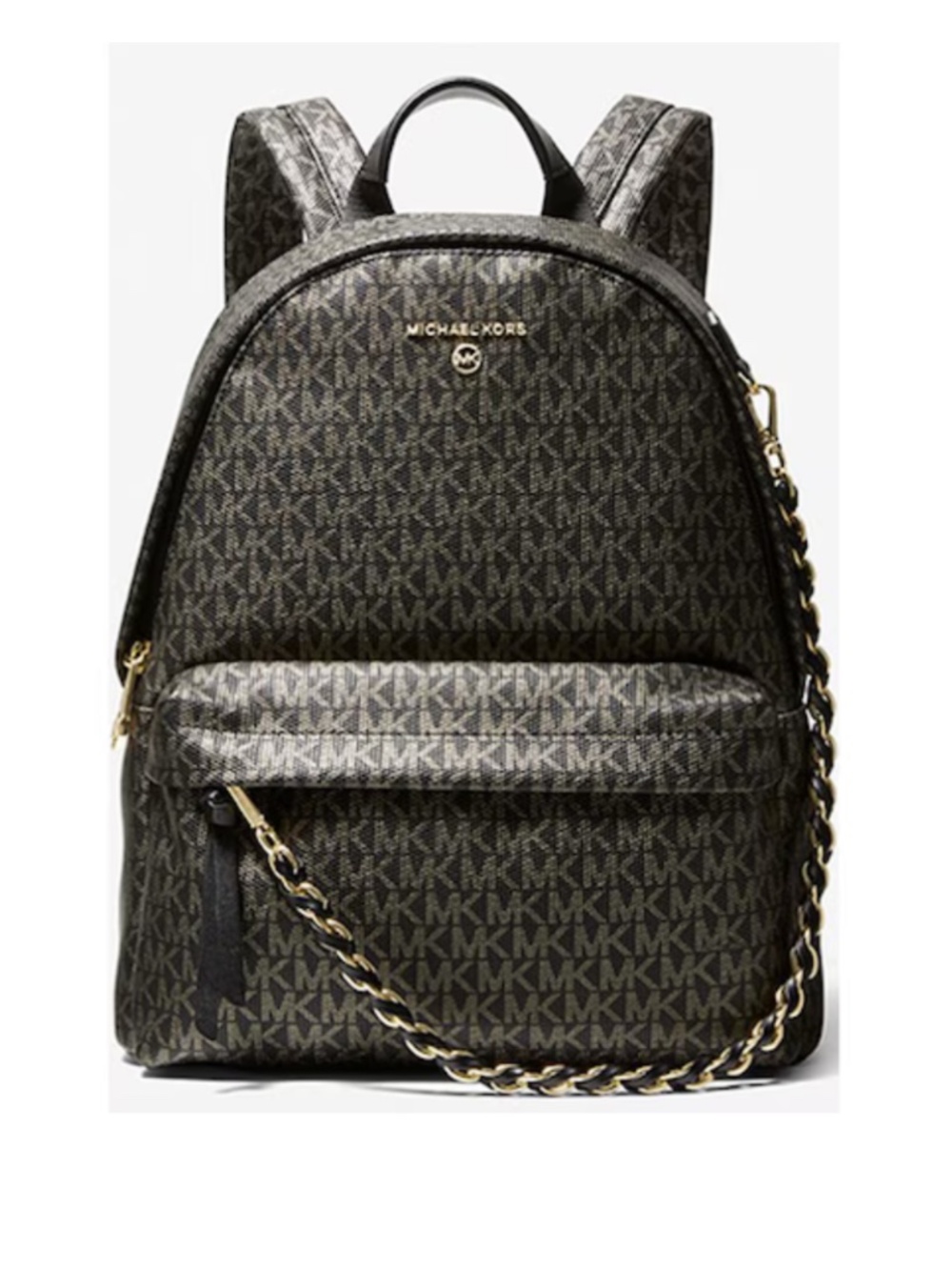 MICHAEL KORS MMK x 007 Slater Medium Metallic Logo Backpack
